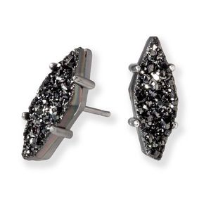 Kendra Scott Black Drusy Brook Earrings